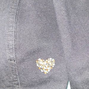 Quacker factory black knit studded jacket picutres are not doing justice!!